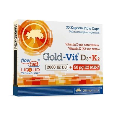Olimp Sport Nutrition Gold-Vit D3 + K2 ,2000 IU, 30 Caps