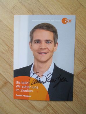 ZDF Fernsehmoderator Daniel Pontzen - handsigniertes Autogramm!!!