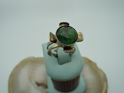 835 Silber Ring mit Glasstein 18,6 mm Schmuck Fingerring Damen Herren 55
