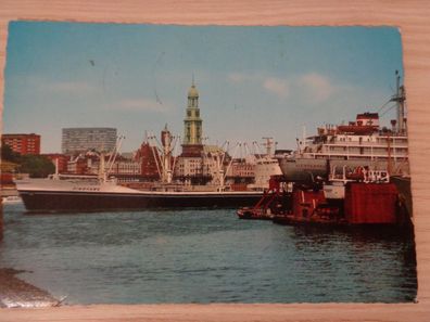 6366 Postkarte, Ansichtskarte-Hamburg mit Michel, dem Wahrzeichen der Stadt