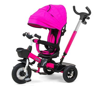 Milly Mally Tricycle Movi Pink Dreirad dreirädriges Fahrrad Fahrspaß mit Stange
