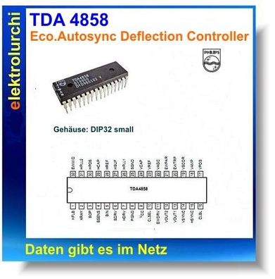 TDA4858 - Eco. Autosync Deflection Controller DIP32 small, Philips, 1St.