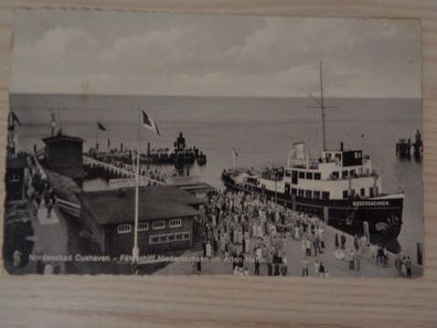 6393 Postkarte, Ansichtskarte- Nordseebad Cuxhaven-Fährschiff Niedersachsen