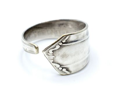 Unikat Ring aus antiken Löffel Gabel hergestellt Miniblings Antik Upcycling 118