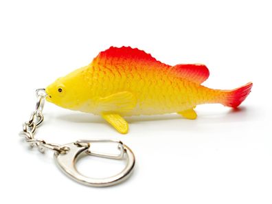 Karpfen Fisch Schlüsselanhänger Miniblings Anhänger Ozean Angeln Fische gelb rot