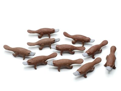 10x Schnabeltier Set Figuren Aufstellfiguren Tierfiguren Platypus Australien 7cm