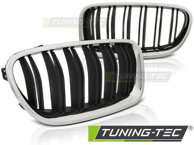 BMW F10, F11 5er Limousine + Touring, Kühlergrill Nieren Grill Chrom ABS 2010-2016