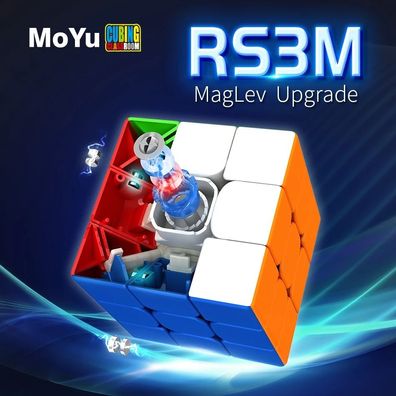MoYu RS3M MagLev 3x3 2021 Magnetic - Zauberwürfel Speedcube Magischer Magic Cub