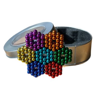 Neo Balls - 5mm - 7farbig 252 Kugeln - Neocube 216 Magnet Würfel Neodym Kugelma