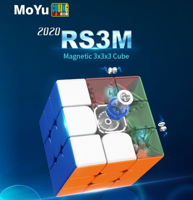 MoYu RS3M 3x3 2020 Magnetic - Zauberwürfel Speedcube Magischer Magic Cube