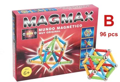 MAGMAX Magnetisches Konstruktionsset - 96 pcs - Zauberwürfel Speedcube Magische