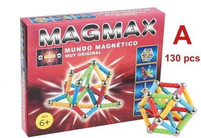 MAGMAX Magnetisches Konstruktionsset - 130 pcs - Zauberwürfel Speedcube Magisch