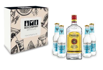 Gin Tonic Giftbox Geschenkset - Finsbury London Dry Gin 0,7l 700ml (37,5% Vol)