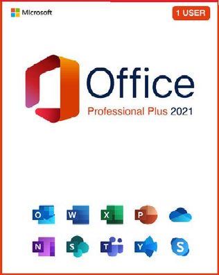 Microsoft Office 2021 Professional Plus unbegrenzte Laufzeit 1PC / Support
