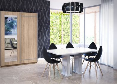 Esstisch GLOSS - Ausklappbar Tisch Wohnzimmer Esszimmertisch Modern Design !