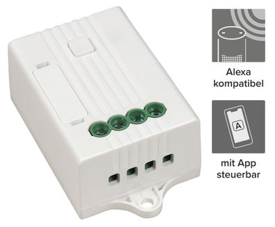Funk-Controller McPower, 110-240V, bis 160m, max. 100W, 1A, dimmbar, Wifi, Alexa
