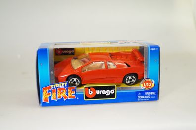 1:43 Bburago Street Fire Lamborghini Diablo rot, neuw./ ovp