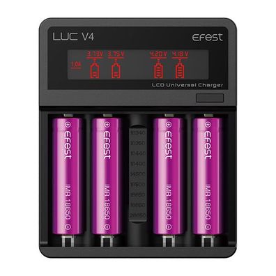 Efest - LUC V4 Charger - LCD & USB Ladegerät für 4x Li-Ion Akkus