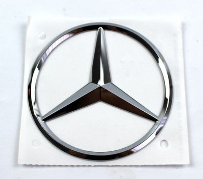 Mercedes-Benz Stern Emblem Sticker selbstklebend chrom Logo Kleber 85mm