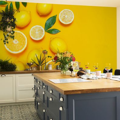 Muralo VINYL Fototapete XXL TAPETE Küche Orangen Zitronen 3D 3108