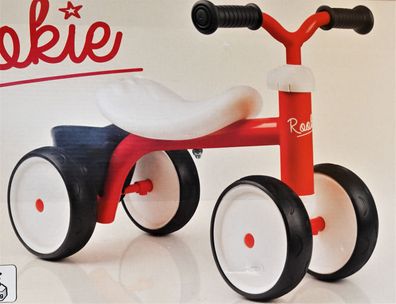 Smoby 721400 – Rookie Laufrad Rot – ideale Lauflernhilfe für Kinder ab 12 Monate