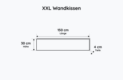 XXL Wandkissen Wildlederoptik / braun 150cm x 30cm made in Germany