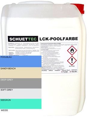 Poolfarbe Schwimmbadbeschichtung (16,50EUR/ Liter) Putz & Betonbecken 10Lit.