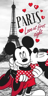 Disney Minnie Mickey Paris Duschtuch Badetuch Strandtuch 70 x 140cm