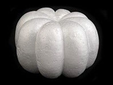 1 Kürbis Styroporform weiß 8x12,5cm Styropor bemalen bekleben Dekoration
