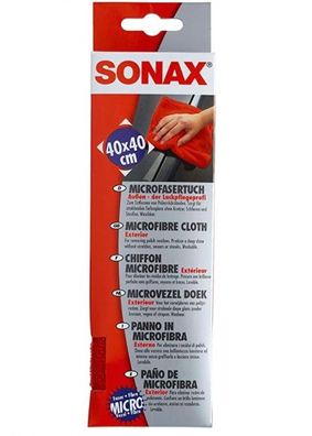 Sonax Microfasertuch Außen- der Lackpflegeprofi 40x40cm rot