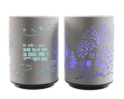 LED Landschaft in Batt. 11cm / 1 Licht Farbwechsel, 2-fach sortiert