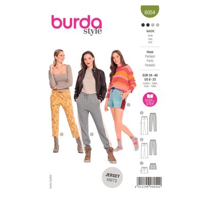burda style Papierschnittmuster Hosen und Shorts #6054