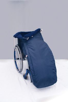 Rollstuhl Webpelz Schlupfsack Marine Größe Medium