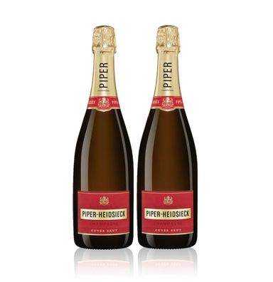 Piper Heidsieck 2er Set Cuvee Brut Champagner 2x 0,75l (12% Vol) Champagner- [E