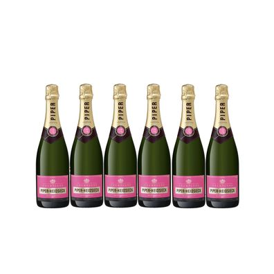 Piper Heidsieck 6er set Rose Sauvage Brut 6x 0,75l (12% Vol) Champagner- [Enthä