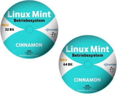 2022 Linux Mint 20.3 & 19.3 Cinnamon 2-Pack DVD (32 + 64bit) Betriebssystem