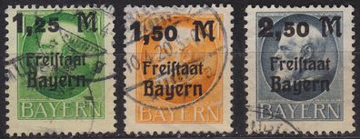 Germany Bayern Bavaria [1919] MiNr 0174-76 A ( O/ used )
