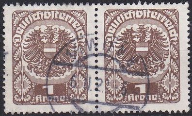 Österreich Austria [1920] MiNr 0313 xa, I ( O/ used ) [01] Plattenfehler, 2er