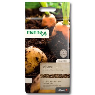 Manna Bio Hornmehl 2,5 kg Gemüsedünger Stickstoffdünger Blumendünger Universal