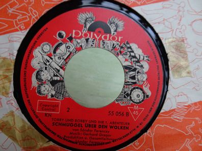 7" Single Polydor Tobby und Robby 1. es Abenteuer Schmuggel über den Wolken