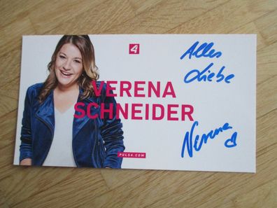 Puls4 Fernsehmoderatorin Verena Schneider - handsigniertes Autogramm!!!