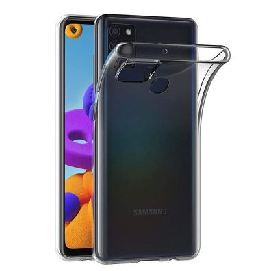 Wisam® Schutzhülle für Samsung Galaxy A21s Silikon Clear Case Hülle Transparent