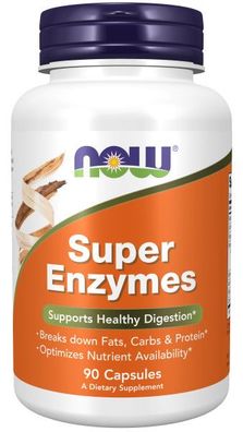 Now Foods, Super Enzymes, 90 Kapseln