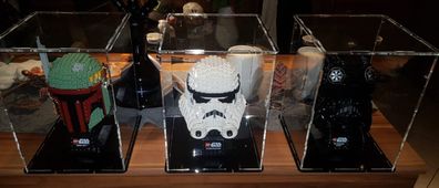 Acrylglas Vitrine Haube für Ihr LEGO Modell Helm DarthVader