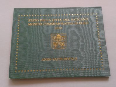 2 euro 2010 Vatikan Priesterjahr im Folder Blister mit Plastikschutzüberzug