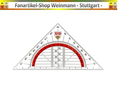 VfB Stuttgart Geodreieck mit VfB Wappen - Hilfsmittel für Schul-oder Bürobedarf