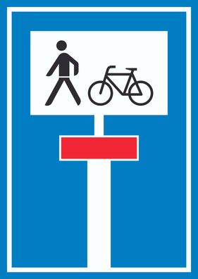 Sackgasse Radverkehr Fußgänger erlaubt Schild