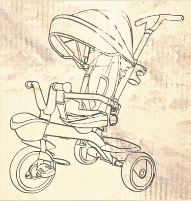 Lionelo Kori Dreirad mit Schubstange für Kinder ab 1,5 bis 5 Jahre Kinderwagen