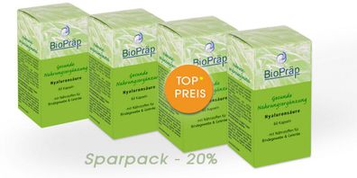 Sparpack -20%: Hyaluronsäure Kapseln mit MSM, 4 x 60 Kapseln (Biopräp)