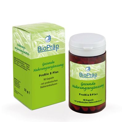 ProBio 8 Plus Kapseln mit probiotischen Bakterienkulturen, 90 Stück (Biopräp)